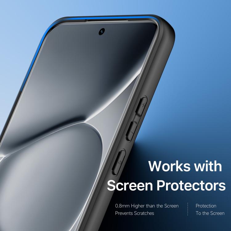For Redmi Note 15 Pro+ 5G Global 163.3mm DUX DUCIS Aimo Series TPU + PC Frosted Feel Phone Case - Black