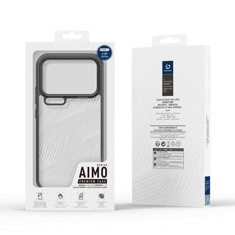 For Xiaomi 17 Pro DUX DUCIS Aimo Series TPU + PC Frosted Feel Phone Case - Black