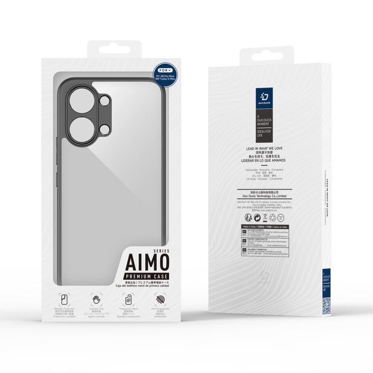 For Xiaomi Poco X8 Pro Max 5G DUX DUCIS Aimo Series TPU + PC Frosted Feel Phone Case - Black
