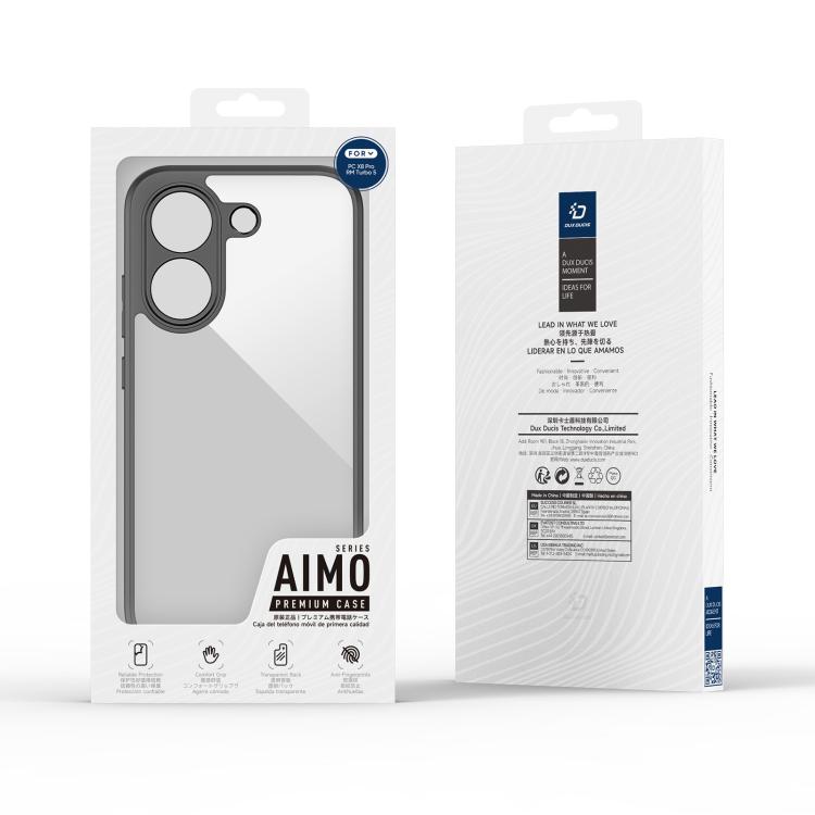 For Xiaomi Poco X8 Pro 5G DUX DUCIS Aimo Series TPU + PC Frosted Feel Phone Case - Black