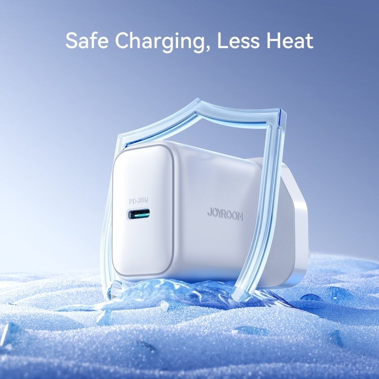 JOYROOM JR-TCF20 PD20W USB-C / Type-C Port Charger, Plug:UK Plug - White