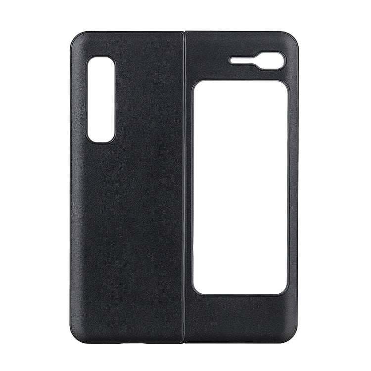 For Samsung Galaxy Fold 5G Sheepskin Texture Top-grain Leather + PC + TPU Shockproof Protective Case