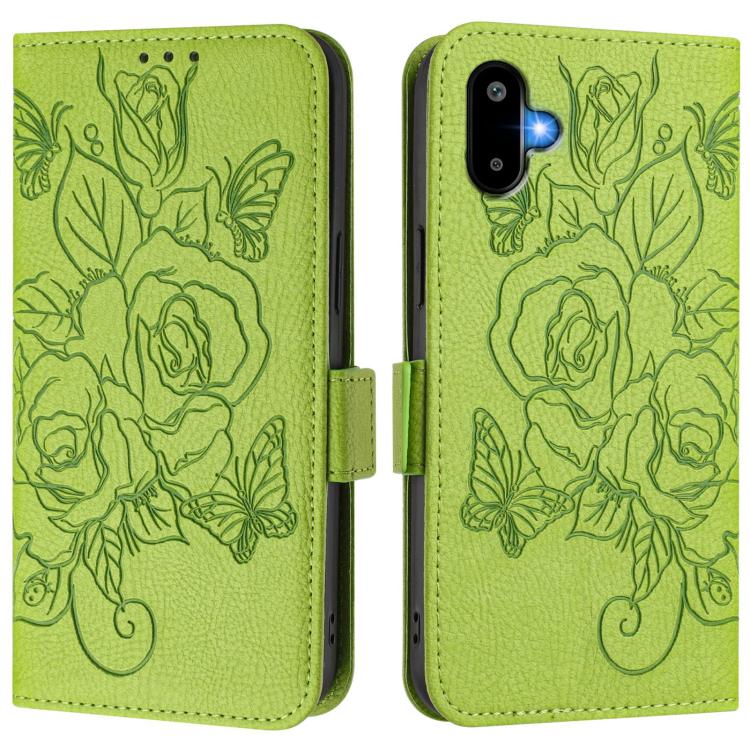 For Samsung Galaxy F06 5G / M06 5G Embossed Rose RFID Anti-theft Leather Phone Case