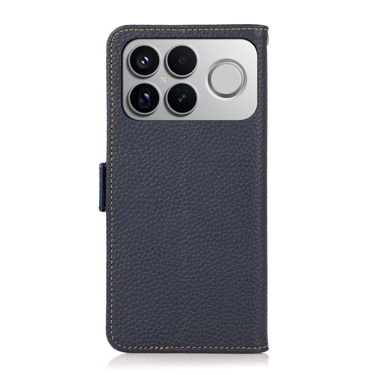 For Redmi K90 Pro Max/Poco F8 Ultra KHAZNEH Side-Magnetic Litchi Genuine Leather RFID Phone Case