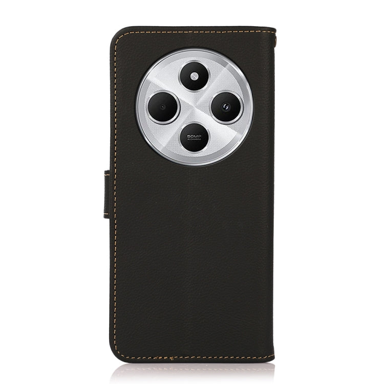 For Redmi 14C 4G KHAZNEH Custer Texture RFID Genuine Leather Phone Case