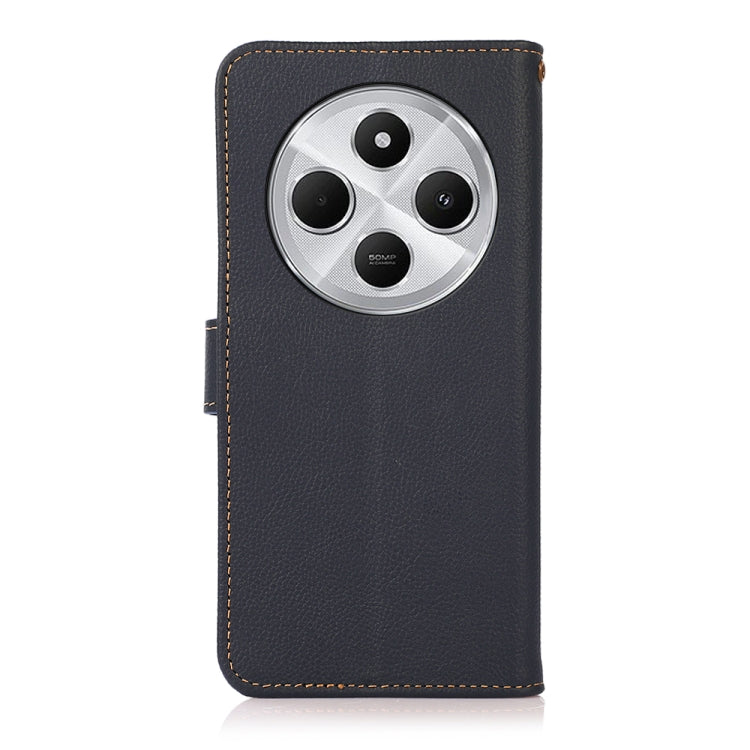 For Redmi 14C 4G KHAZNEH Custer Texture RFID Genuine Leather Phone Case