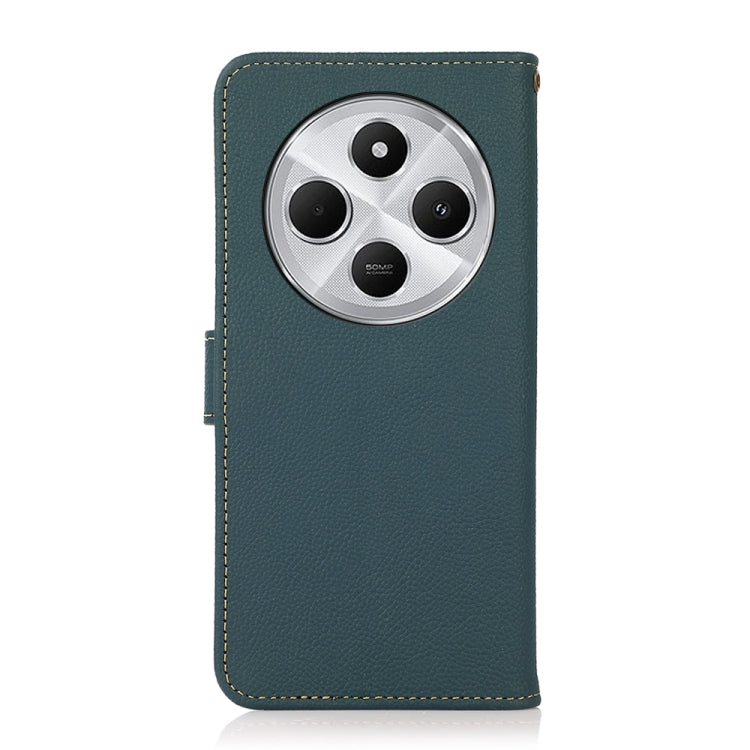 For Redmi 14C 4G KHAZNEH Custer Texture RFID Genuine Leather Phone Case