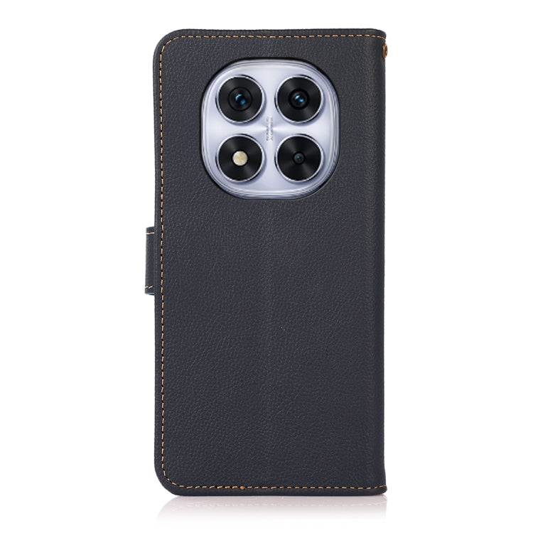 For Redmi Note 14 Pro 5G KHAZNEH Custer Texture RFID Genuine Leather Phone Case