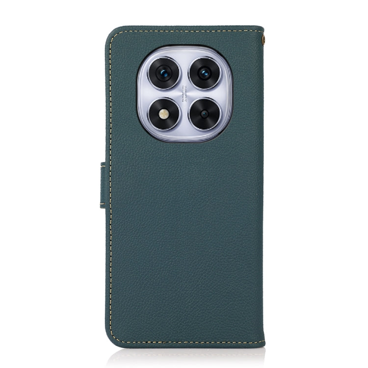 For Redmi Note 14 Pro 5G KHAZNEH Custer Texture RFID Genuine Leather Phone Case