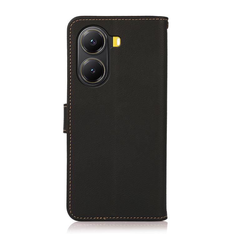 For Redmi Turbo 4 KHAZNEH Custer Texture RFID Genuine Leather Phone Case