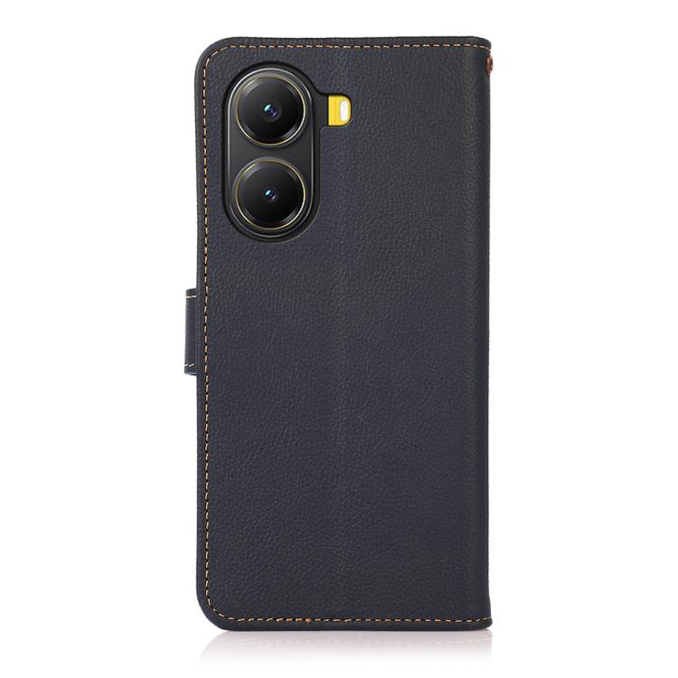 For Redmi Turbo 4 KHAZNEH Custer Texture RFID Genuine Leather Phone Case