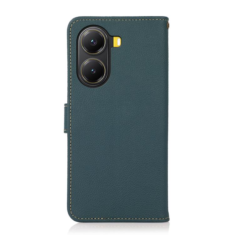 For Redmi Turbo 4 KHAZNEH Custer Texture RFID Genuine Leather Phone Case