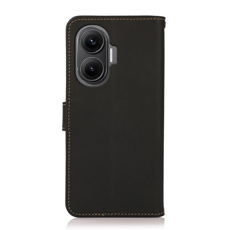 For Redmi Turbo 4 Pro KHAZNEH Custer Texture RFID Genuine Leather Phone Case