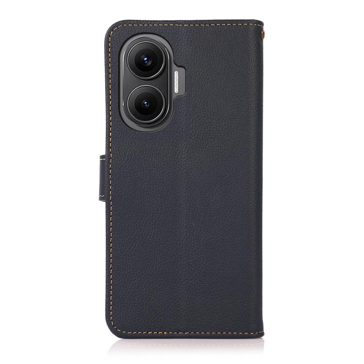 For Redmi Turbo 4 Pro KHAZNEH Custer Texture RFID Genuine Leather Phone Case