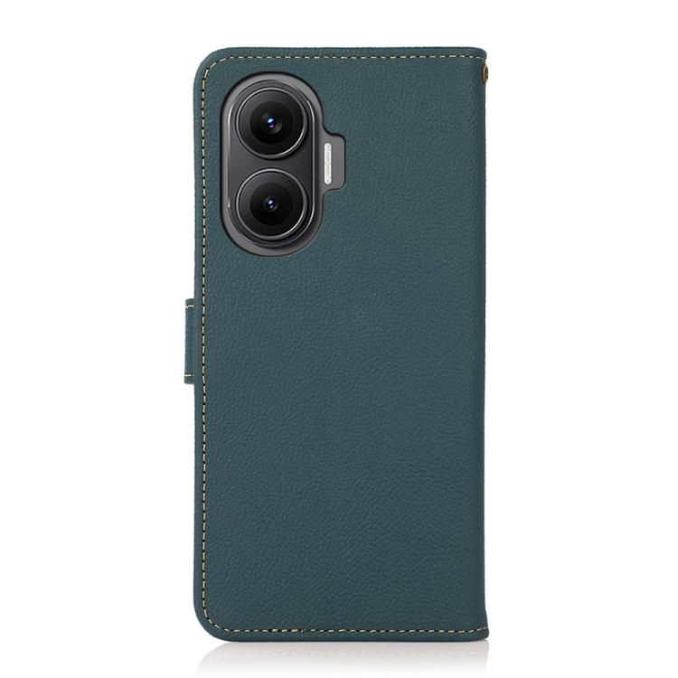 For Redmi Turbo 4 Pro KHAZNEH Custer Texture RFID Genuine Leather Phone Case