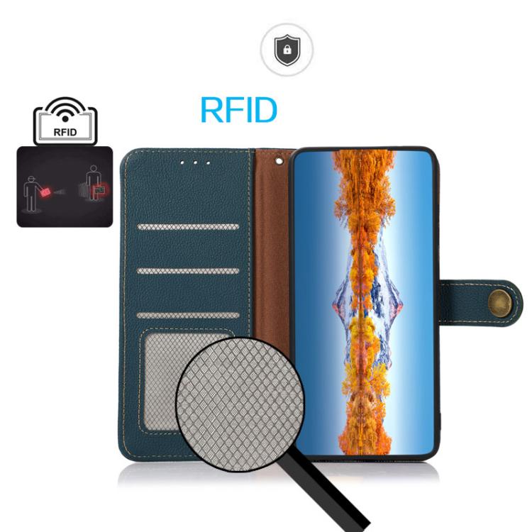 For Redmi Turbo 4 Pro KHAZNEH Custer Texture RFID Genuine Leather Phone Case