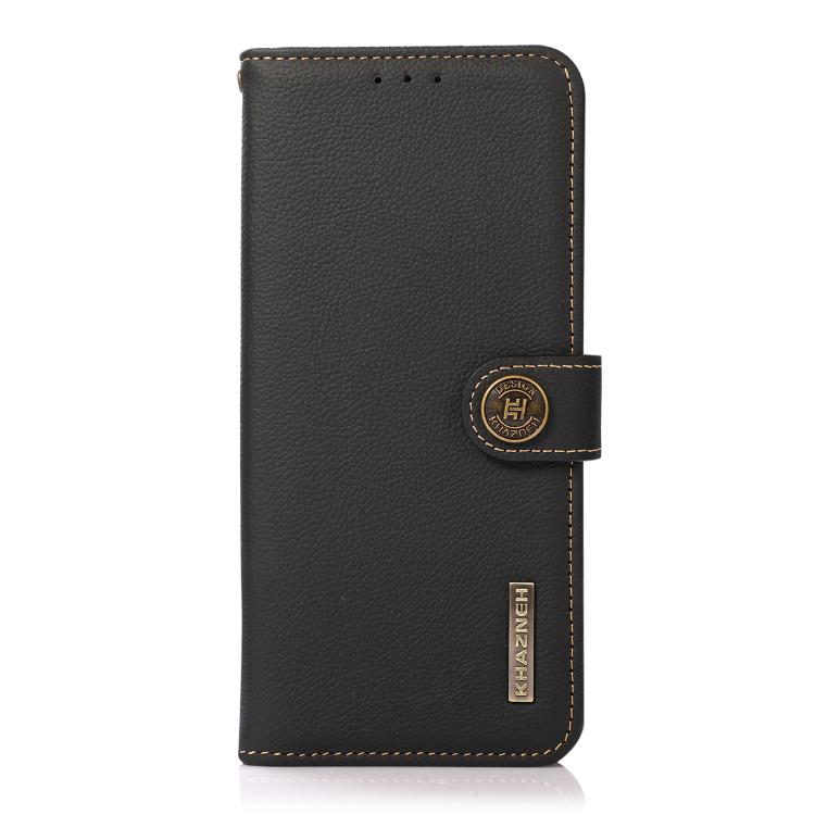 For Redmi Note 15 Pro 5G Global 163.6mm KHAZNEH Custer Texture RFID Genuine Leather Phone Case