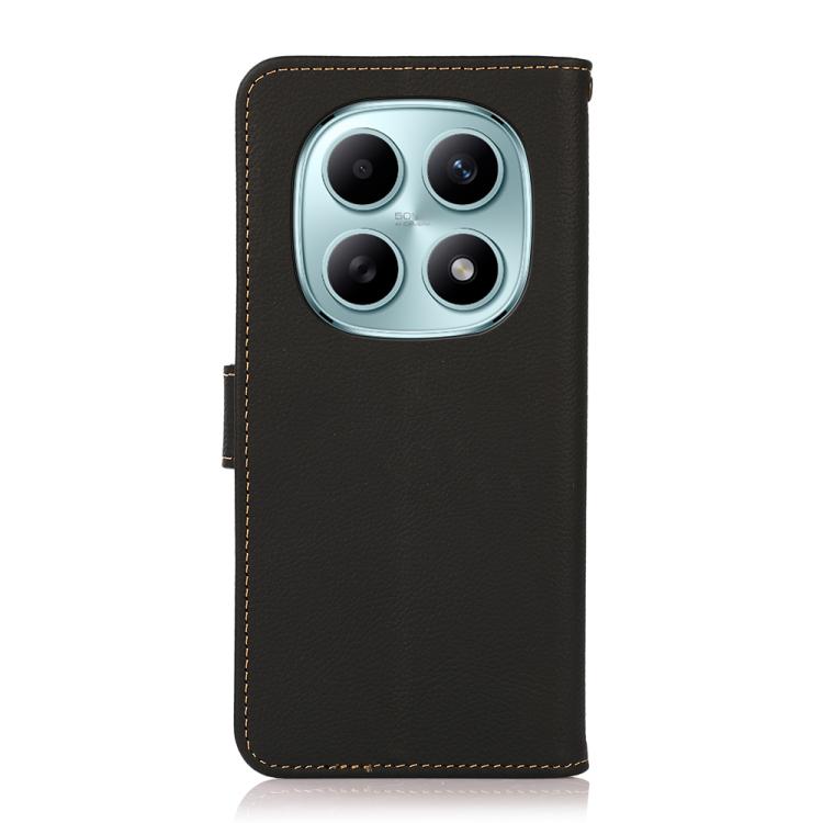 For Redmi Note 15 5G Global 164mm KHAZNEH Custer Texture RFID Genuine Leather Phone Case