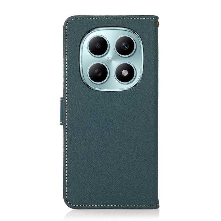 For Redmi Note 15 5G Global 164mm KHAZNEH Custer Texture RFID Genuine Leather Phone Case