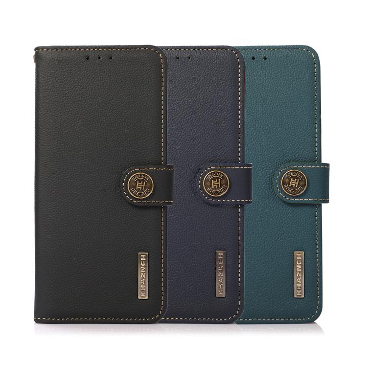 For Redmi K90/Poco F8 Pro KHAZNEH Custer Texture RFID Genuine Leather Phone Case