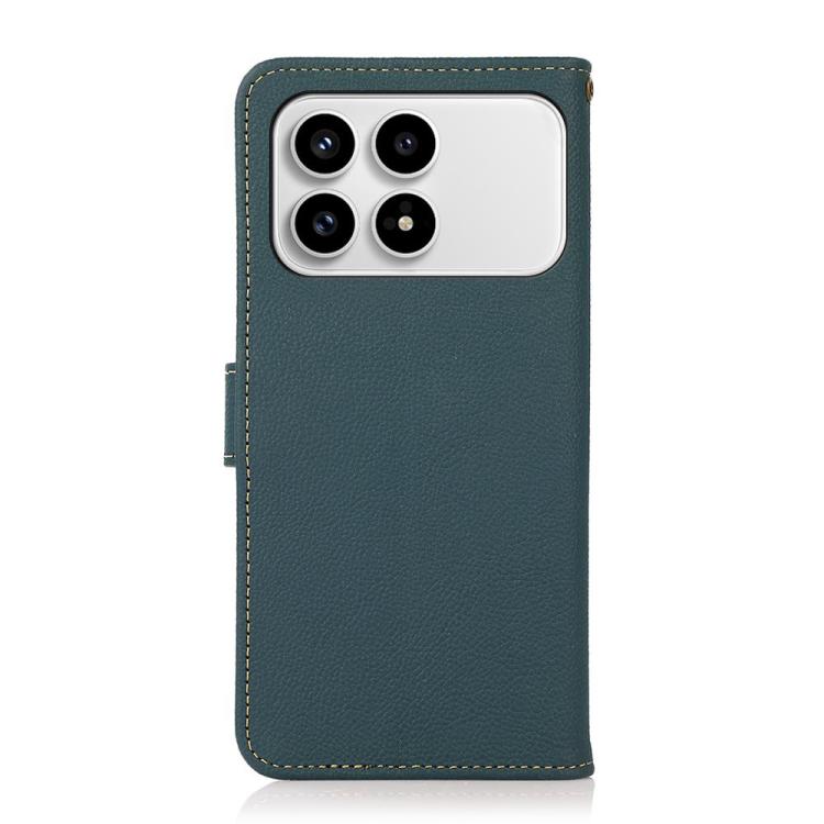 For Redmi K90/Poco F8 Pro KHAZNEH Custer Texture RFID Genuine Leather Phone Case