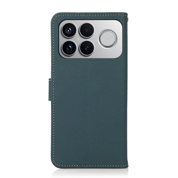 For Redmi K90 Pro Max/Poco F8 Ultra KHAZNEH Custer Texture RFID Genuine Leather Phone Case