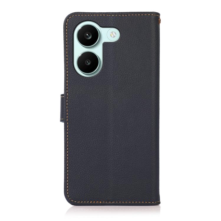 For Redmi Turbo 5 5G / Poco X8 Pro 5G KHAZNEH Custer Texture RFID Genuine Leather Phone Case