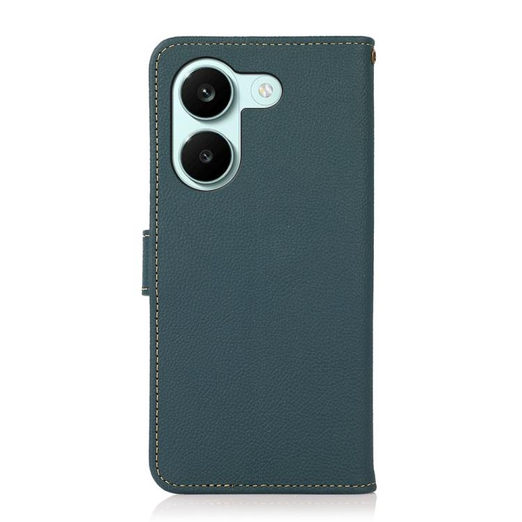For Redmi Turbo 5 5G / Poco X8 Pro 5G KHAZNEH Custer Texture RFID Genuine Leather Phone Case