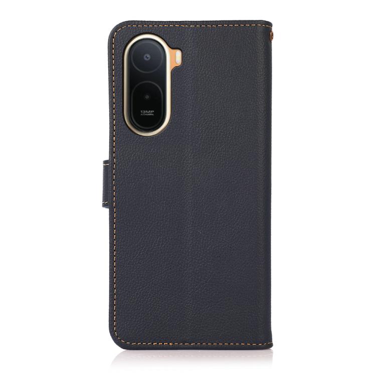 For Redmi A7 Pro 171mm / Poco C85x 5G KHAZNEH Custer Texture RFID Genuine Leather Phone Case