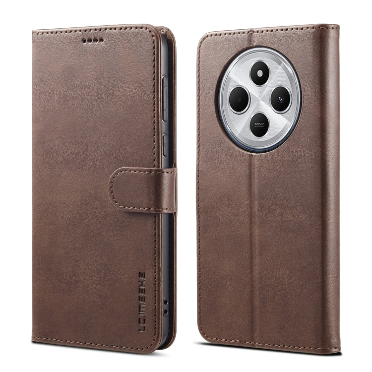 For Redmi 14C LC.IMEEKE Calf Texture Leather Phone Case