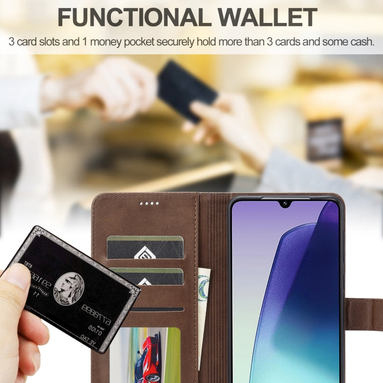 For Redmi 14C LC.IMEEKE Calf Texture Leather Phone Case