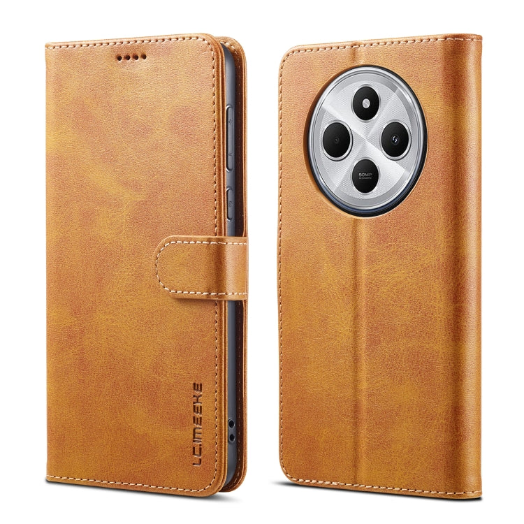 For Redmi 14C LC.IMEEKE Calf Texture Leather Phone Case