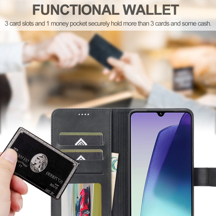 For Redmi A4 5G LC.IMEEKE Calf Texture Leather Phone Case