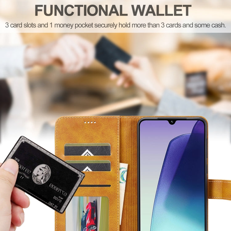 For Redmi A4 5G LC.IMEEKE Calf Texture Leather Phone Case