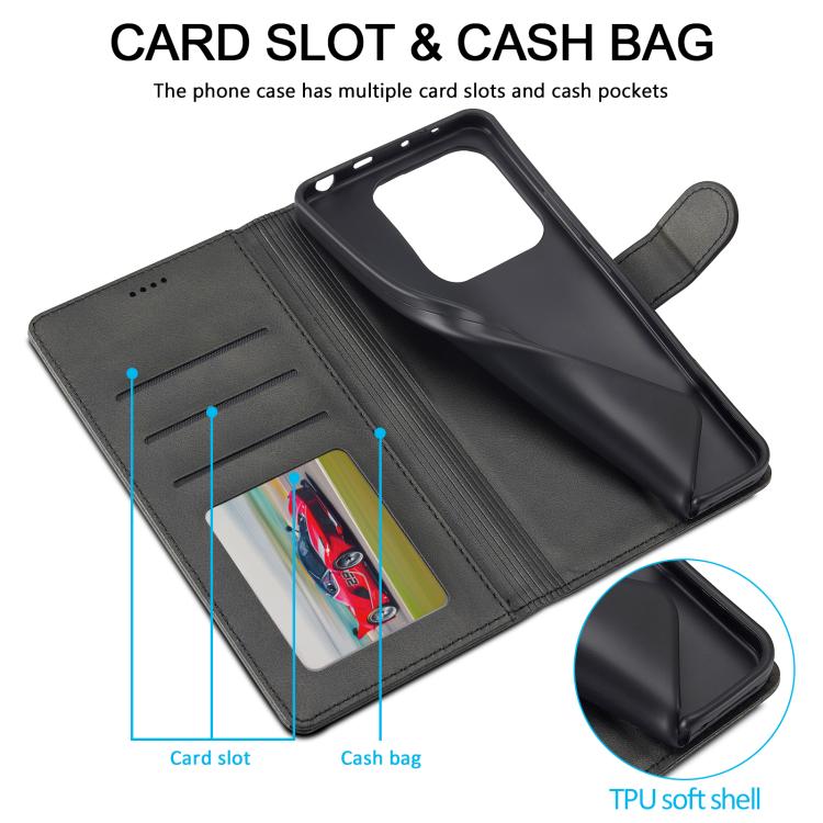 For Redmi Note 14 4G 164.84mm LC.IMEEKE Calf Texture Leather Phone Case