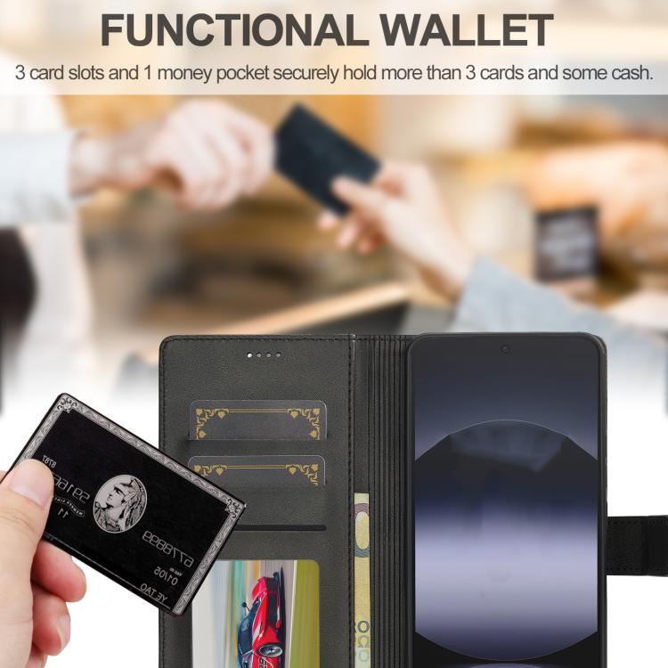 For Redmi Note 14 4G 164.84mm LC.IMEEKE Calf Texture Leather Phone Case