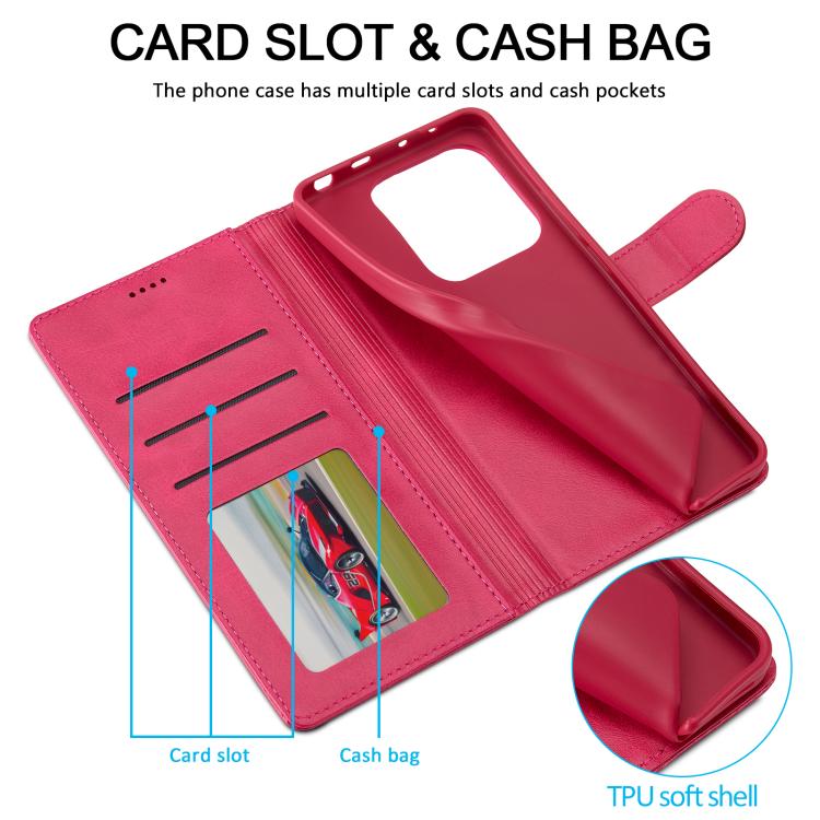 For Redmi Note 14 4G 164.84mm LC.IMEEKE Calf Texture Leather Phone Case