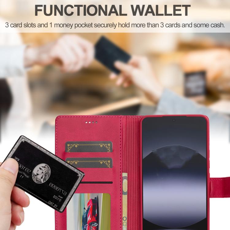 For Redmi Note 14 4G 164.84mm LC.IMEEKE Calf Texture Leather Phone Case
