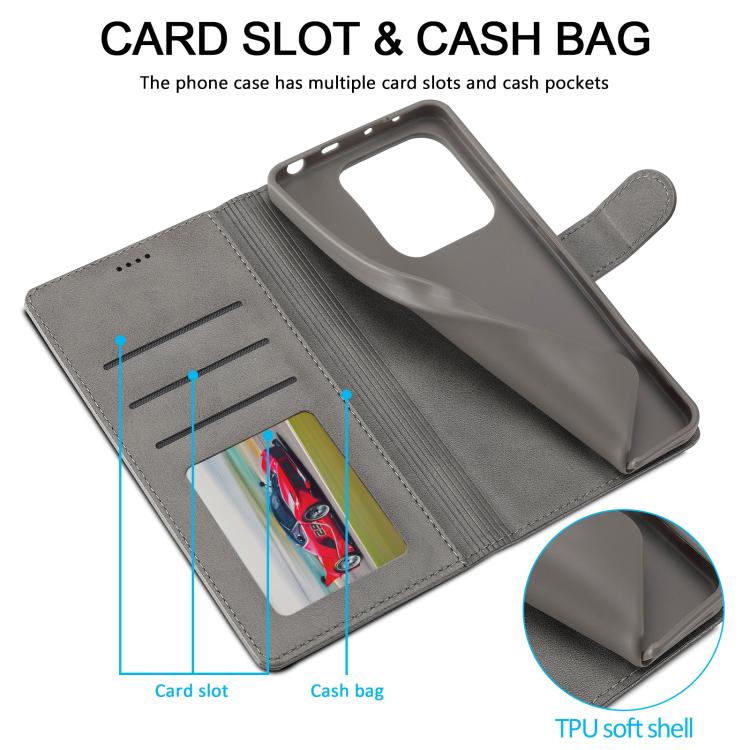 For Redmi Note 14 4G 164.84mm LC.IMEEKE Calf Texture Leather Phone Case