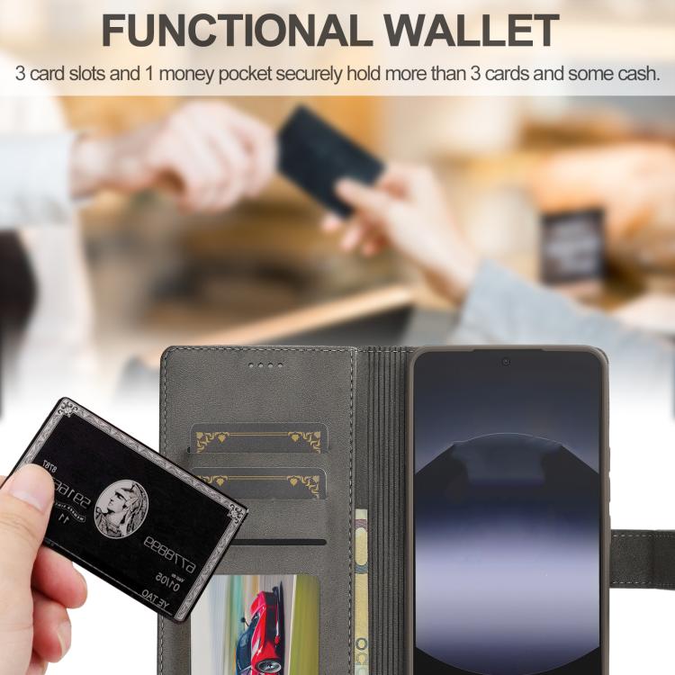 For Redmi Note 14 4G 164.84mm LC.IMEEKE Calf Texture Leather Phone Case