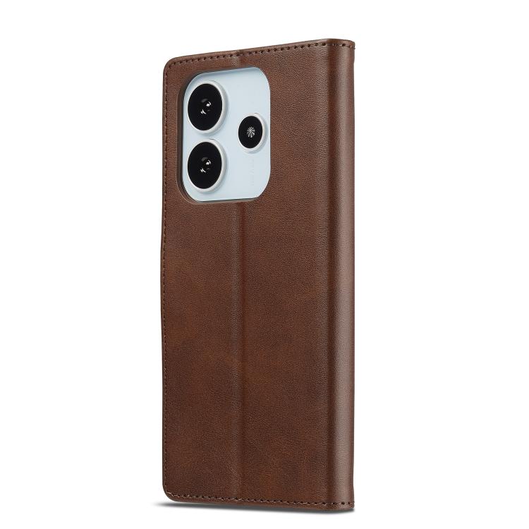 For Redmi Note 14 4G 164.84mm LC.IMEEKE Calf Texture Leather Phone Case