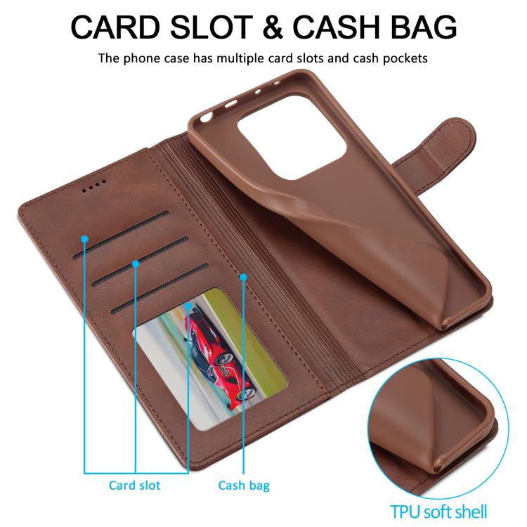 For Redmi Note 14 4G 164.84mm LC.IMEEKE Calf Texture Leather Phone Case