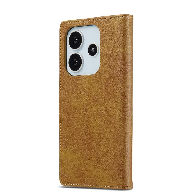 For Redmi Note 14 4G 164.84mm LC.IMEEKE Calf Texture Leather Phone Case
