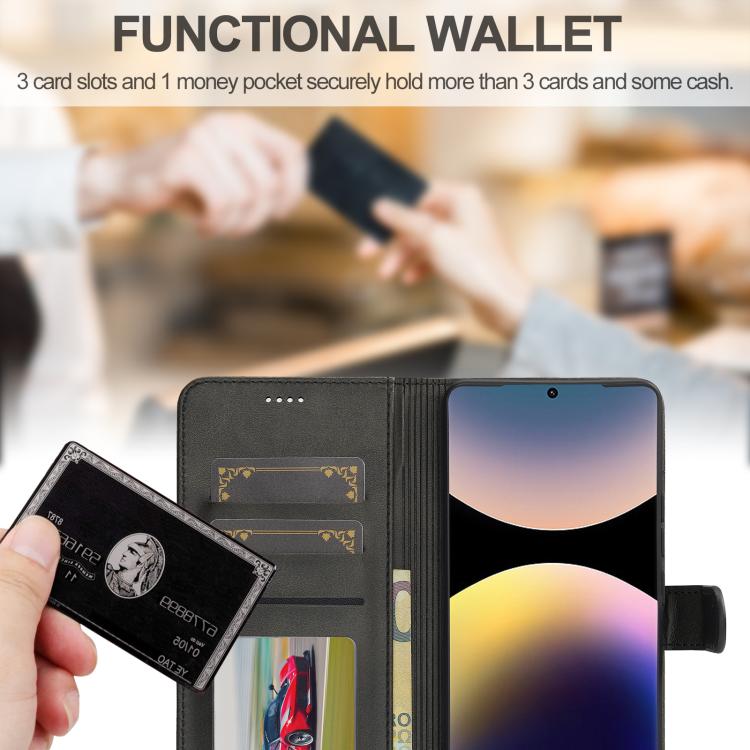 For Redmi Note 14 Pro 4G LC.IMEEKE Calf Texture Leather Phone Case
