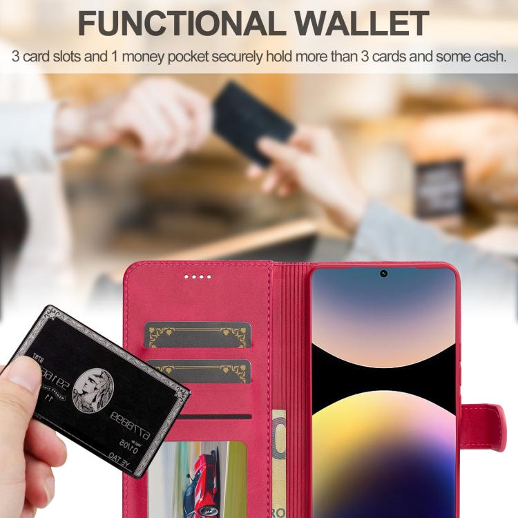 For Redmi Note 14 Pro 4G LC.IMEEKE Calf Texture Leather Phone Case