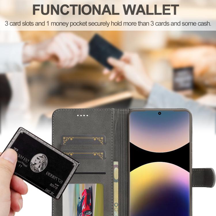 For Redmi Note 14 Pro 4G LC.IMEEKE Calf Texture Leather Phone Case