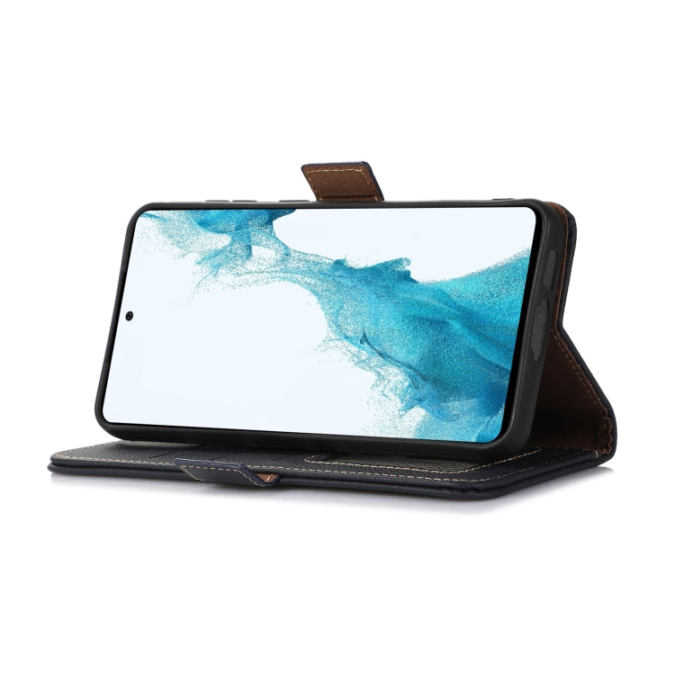 For Redmi 13 4G Side-Magnetic TJ Genuine Leather RFID Phone Case