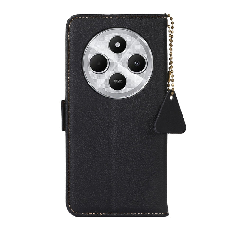 For Redmi 14C 4G Side-Magnetic TJ Genuine Leather RFID Phone Case