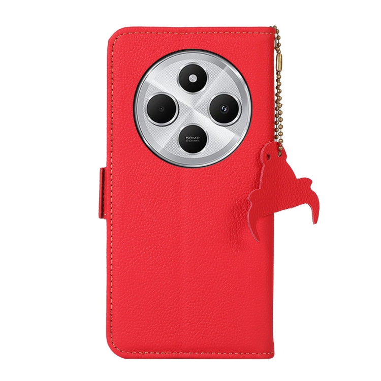 For Redmi 14C 4G Side-Magnetic TJ Genuine Leather RFID Phone Case