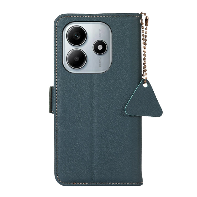 For Redmi Note 14 5G Side-Magnetic TJ Genuine Leather RFID Phone Case